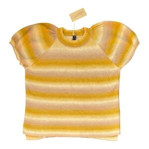 #074, Universal Thread short sleeve striped sweater, NWT, size S